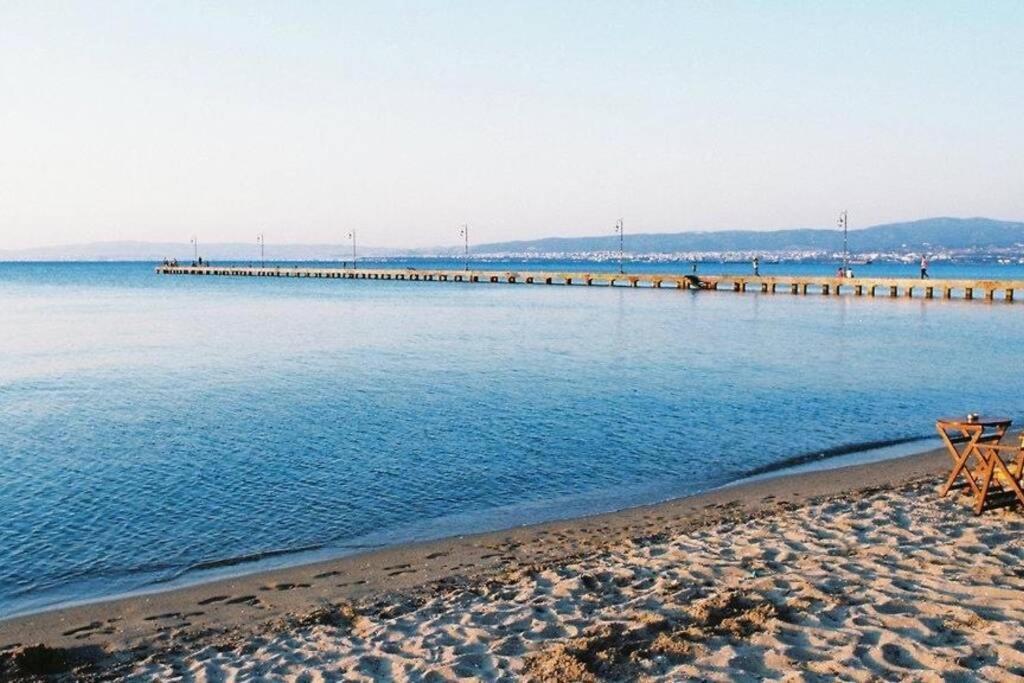 A Wonderful Apartment In Front Of The Sea! Peraia  Luaran gambar